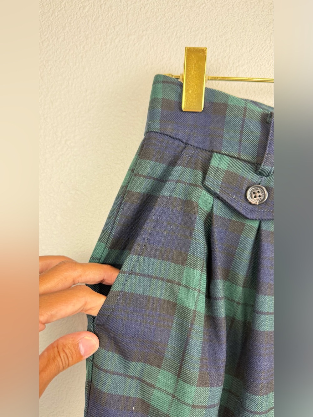 Brooks Brothers Tartan Plaid Wide Leg Trousers Pants Size 4 - Picture 5 of 13